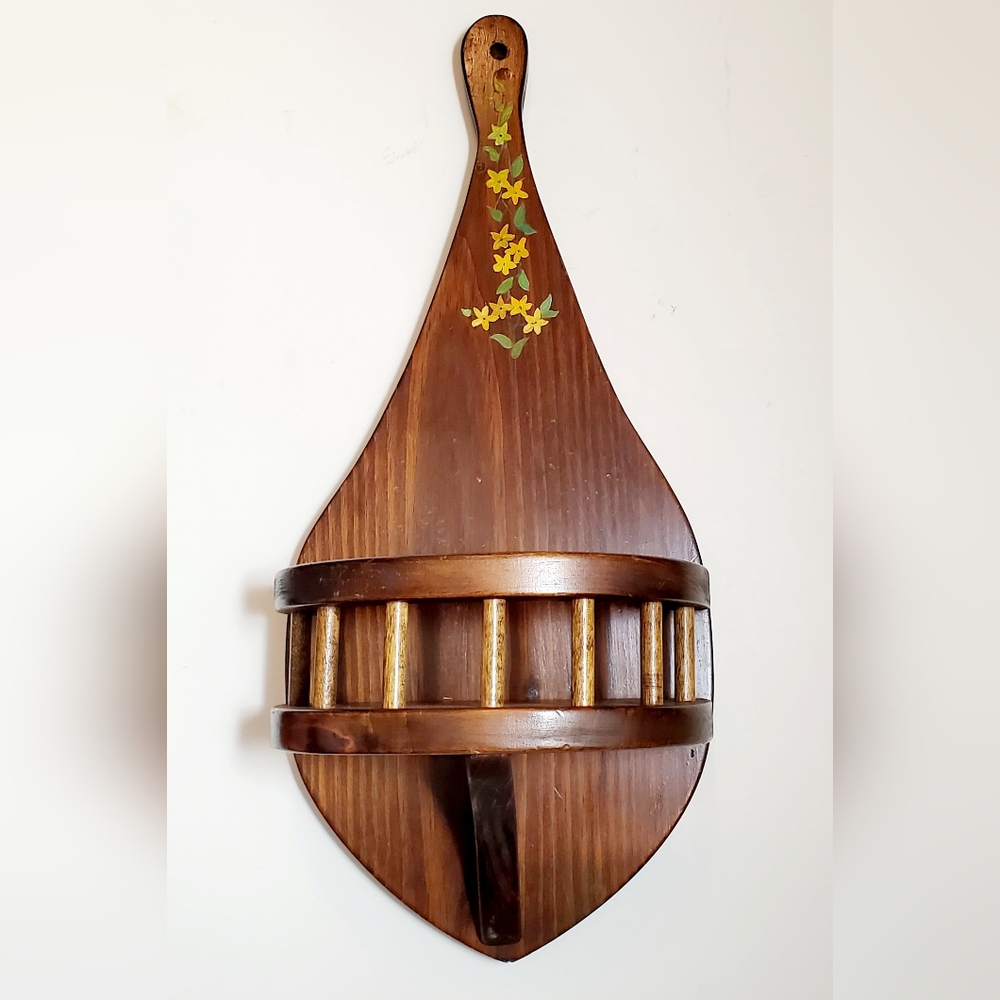 Vintage Cottagecore Handpainted Hanging Shelf